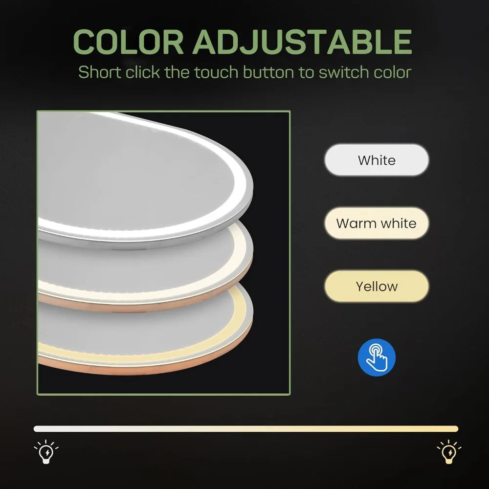 16x60 Inch Full Length Arched Tri Color LED Mirror