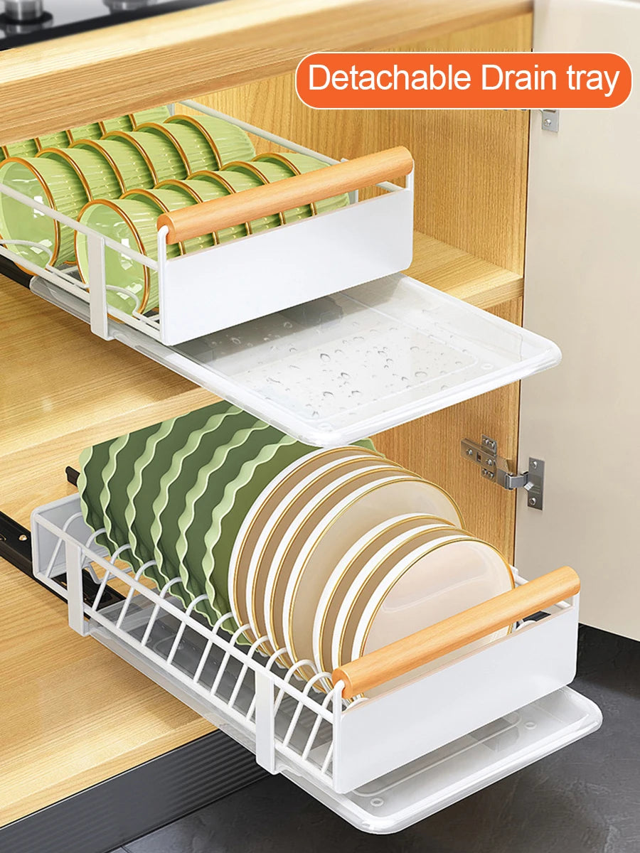 Telescopic Kitchen Drawer Organizer Extendable Cupboard