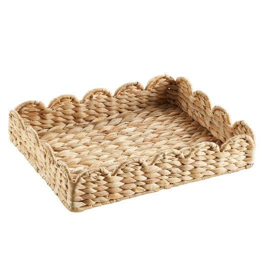 Natural Water Hyacinth Decorative Tray for Stylish Home Organization