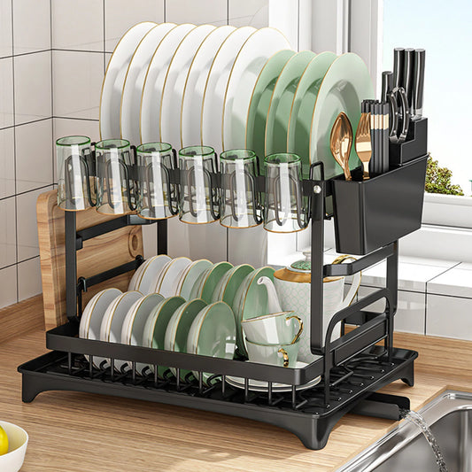 2 Tier Stainless Steel Dish Rack For Kitchen Counter