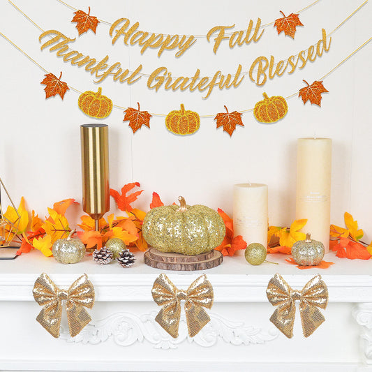 Sparkling Glitter Acorns Ornaments for Thanksgiving Decor