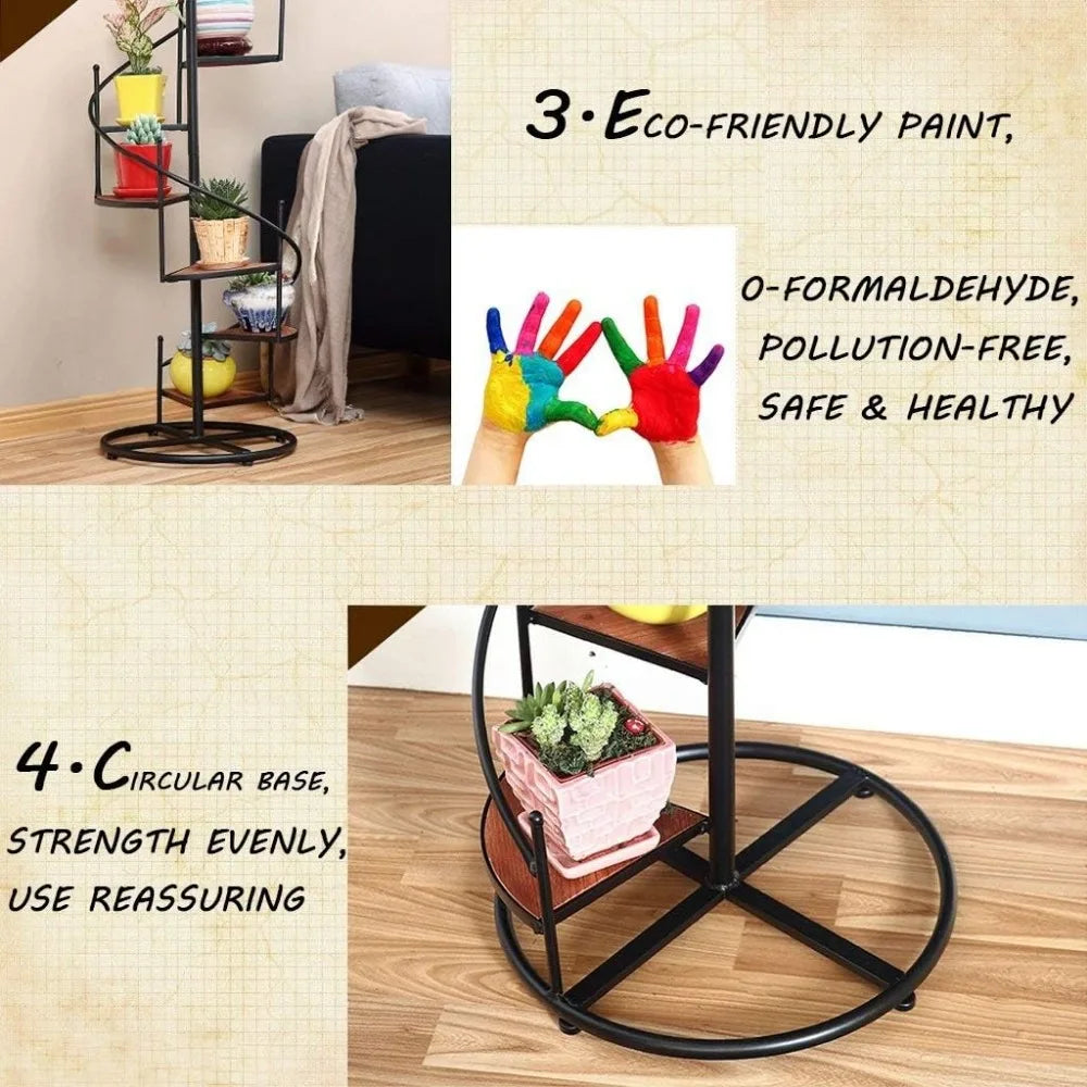 Rotating 8 Tier Plant Rack for Stylish Wall Decor