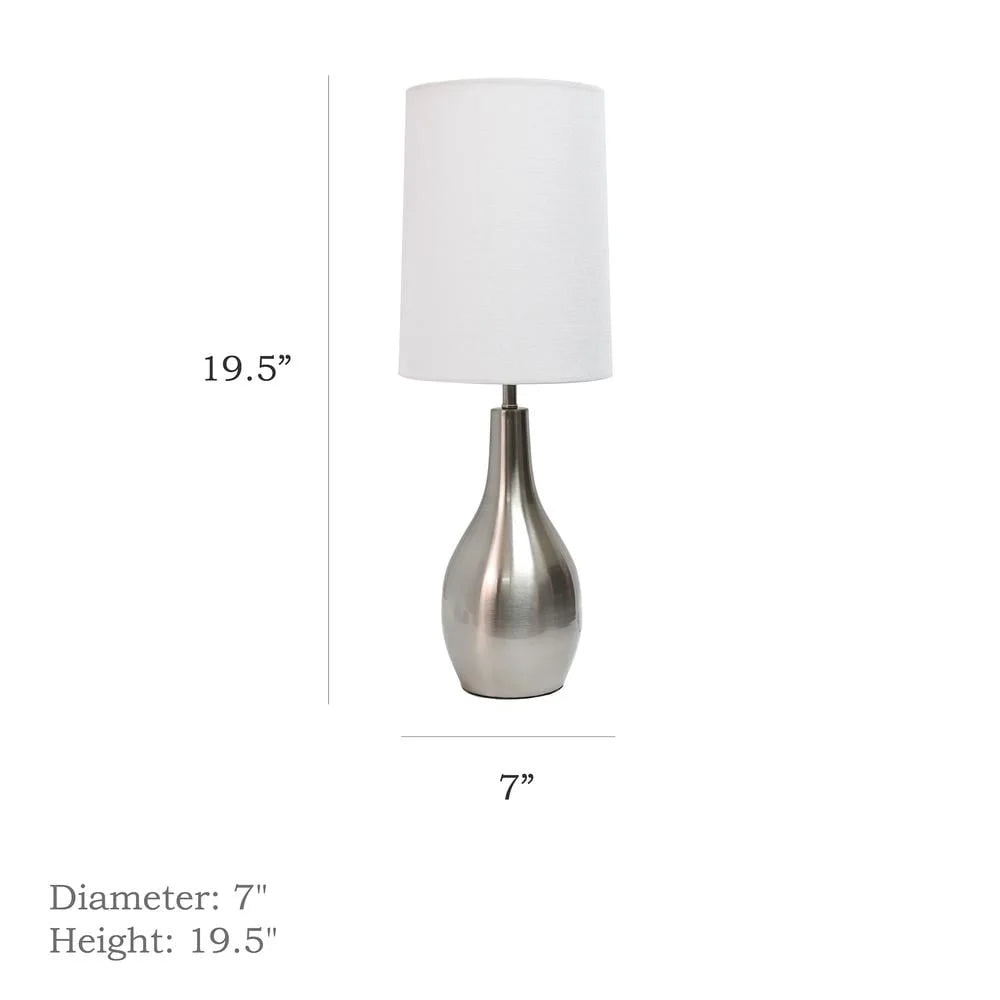 Sleek Metal Table Lamp with Brushed Nickel Finish for Modern Accent Lighting