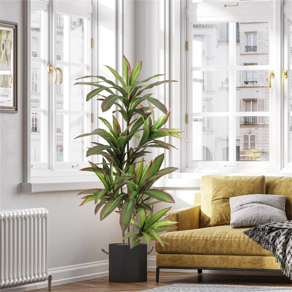 HiMISCN Artificial Dracaena Plant Tree In Pot For Home Decor