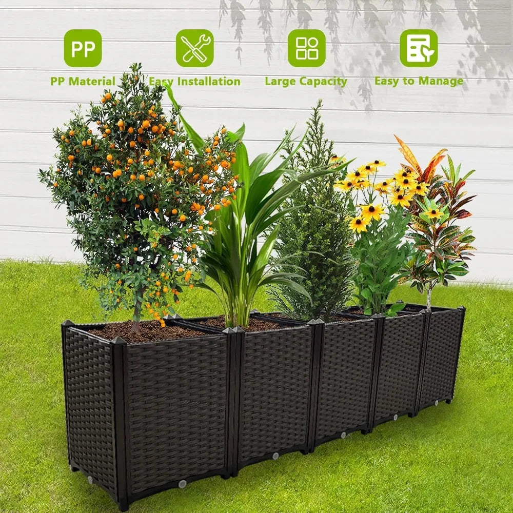 Large Outdoor Planters Elevated Garden Boxes Raised Beds