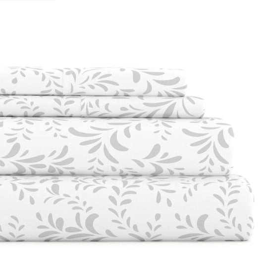 California King Microfiber Bed Sheet Set 4 Piece Deep Pocket