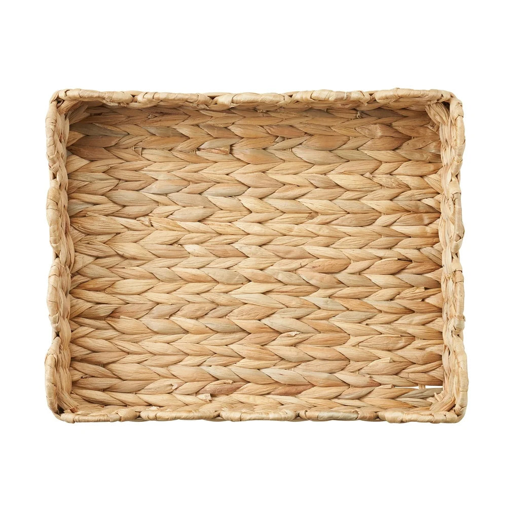 Natural Water Hyacinth Decorative Tray for Stylish Home Organization