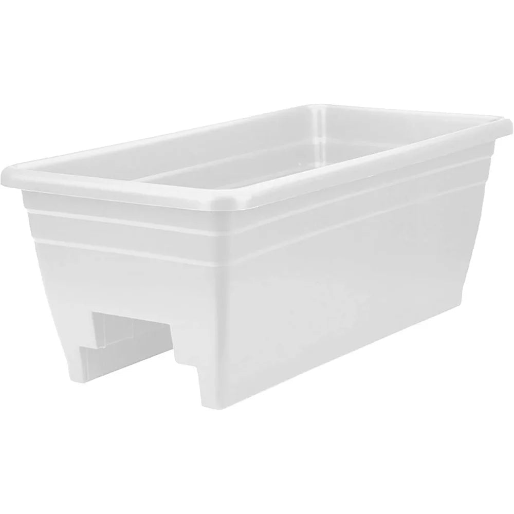 HC Companies 24 Inch Heavy Duty Plastic Deck Rail Planter