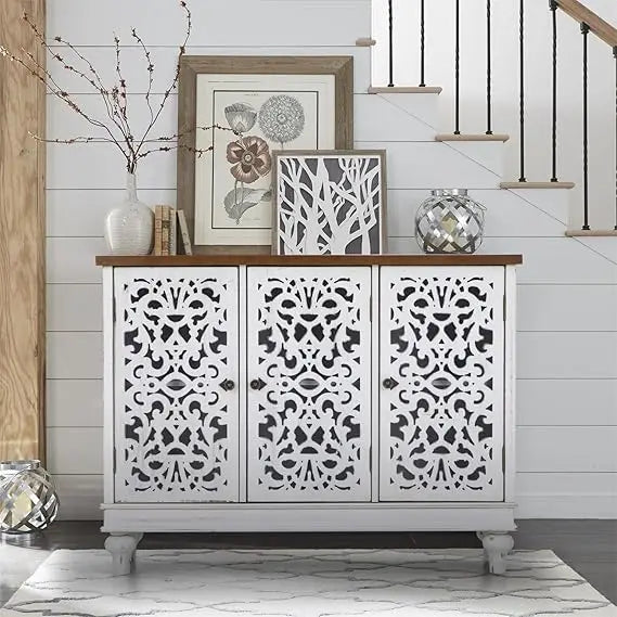 Sophia and William 3-Door Sideboard Buffet Credenza Cabinet
