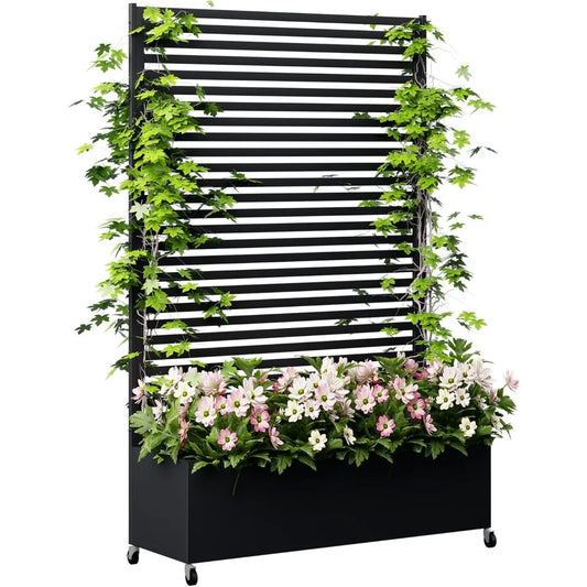 Metal Planter Box with Trellis for Ultimate Privacy