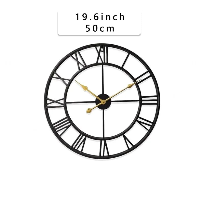 Large Wall Clock 20 Inch Roman Numeral Analog Living Room