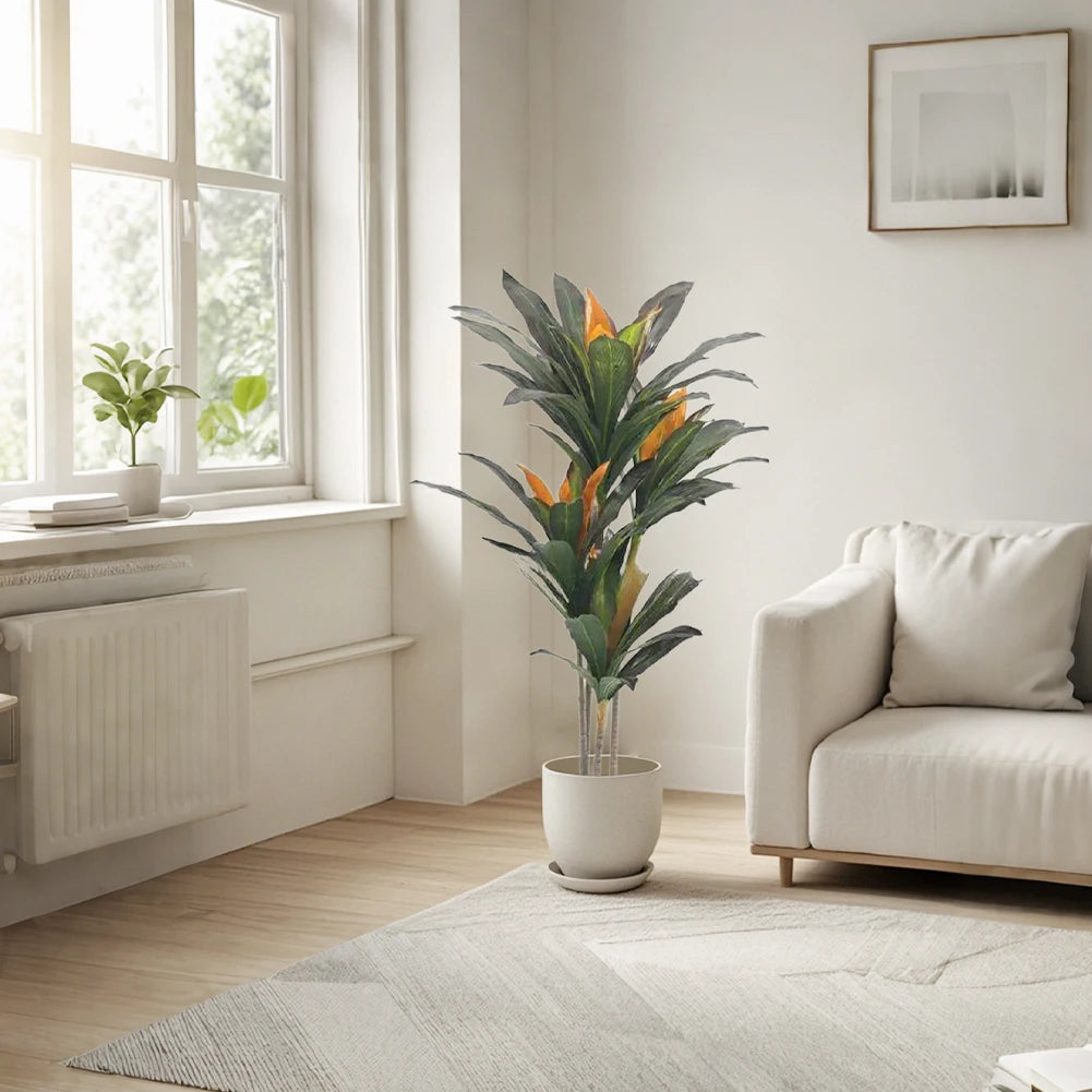 HiMISCN Artificial Dracaena Tree Indoor Decor Faux Plant