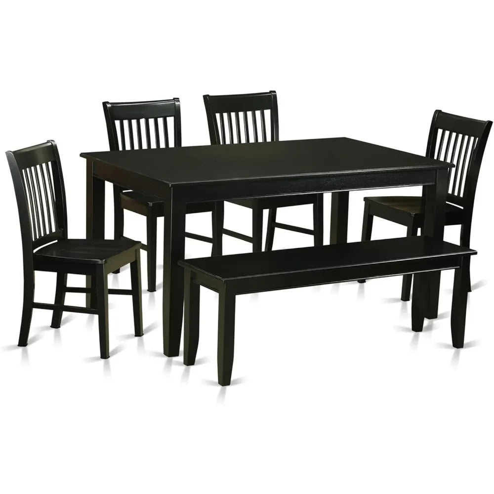 RBXC Duno6 Kitchen Modern Table And Chairs Set With Bench