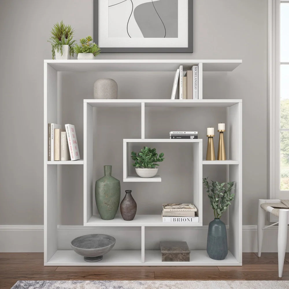 4 Tier Modern Bookcase Open Shelf Storage Unit Living Room