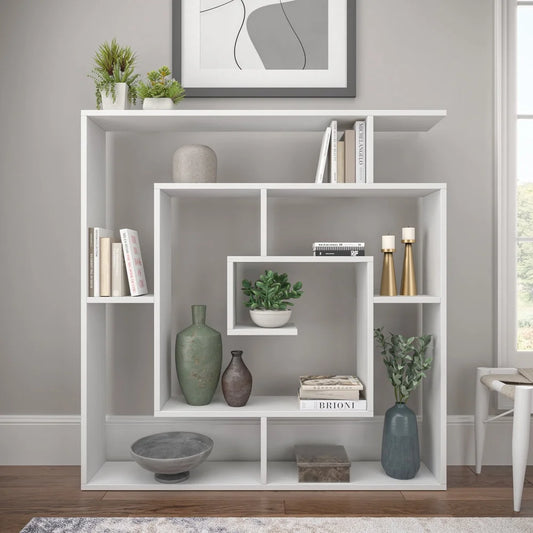 4 Tier Modern Bookcase Open Shelf Storage Unit Living Room