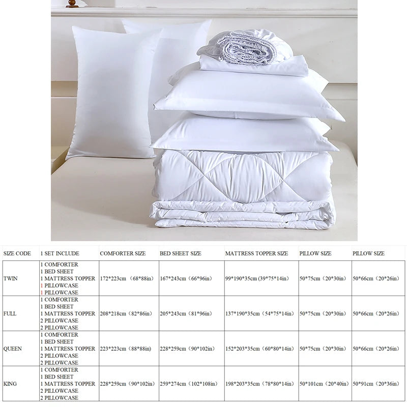 White Comforter Set with Pillows for Ultimate Comfort