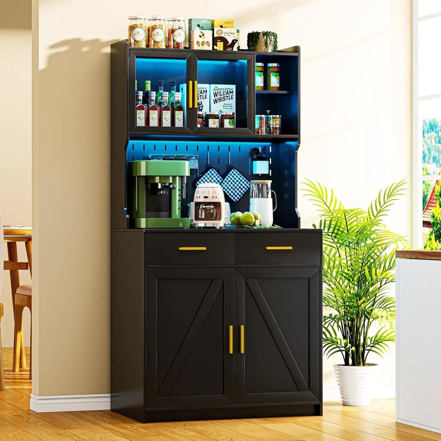 Storage Cabinets With USB C Ports And Auto Sensor LED