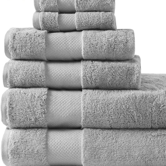 Luxury Turkish Cotton Towel Set 6 Piece 600GSM Ultra Soft