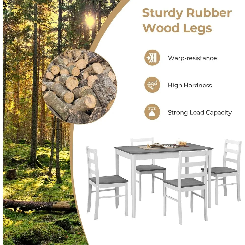 Compact Dining Table Set With Chairs For Small Space Living