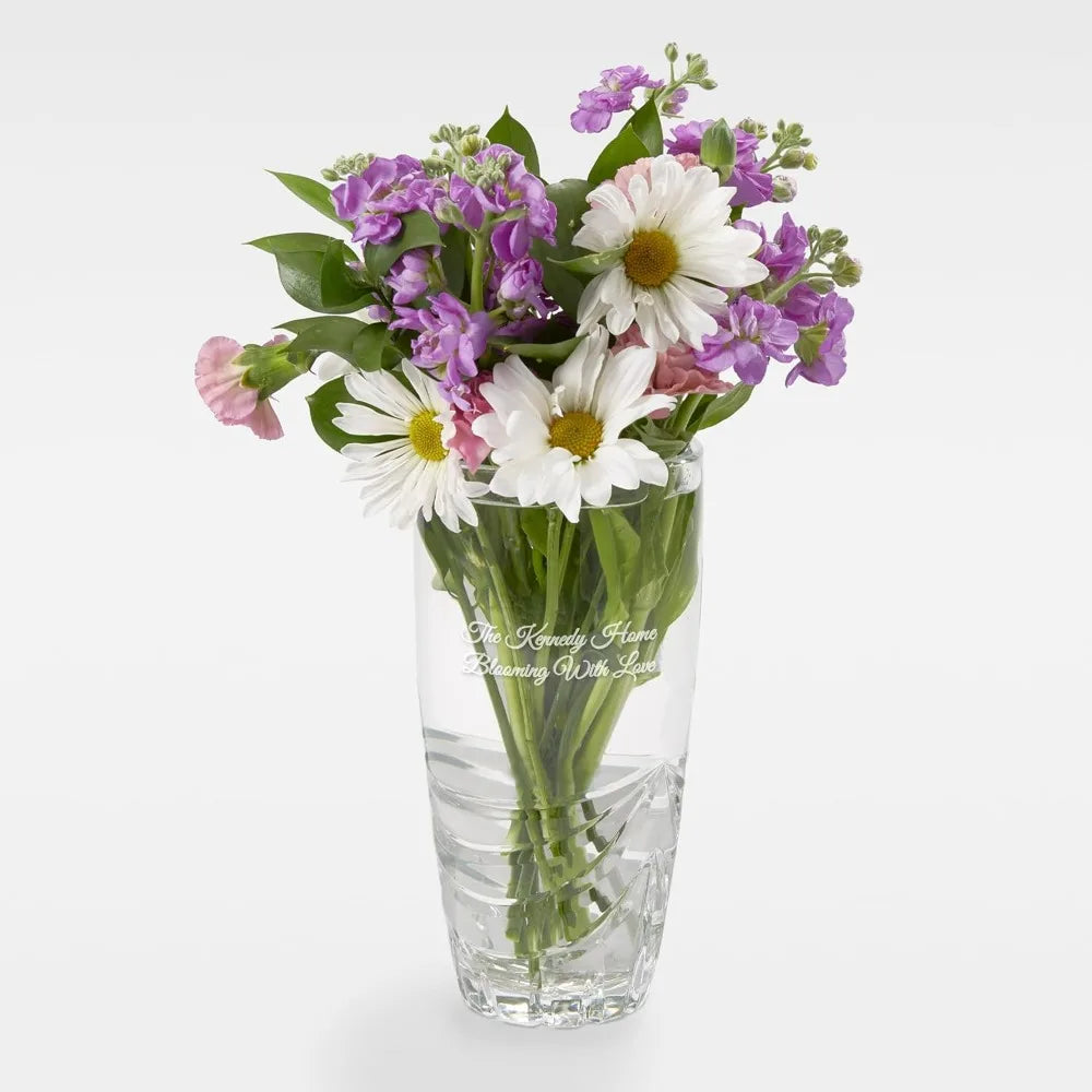 Cut Crystal Swag Vase Elegant Polish Made Home Decor