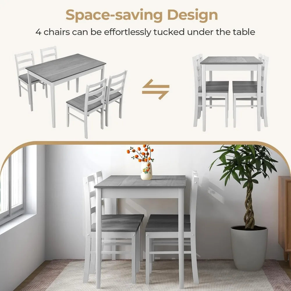 Compact Dining Table Set With Chairs For Small Space Living