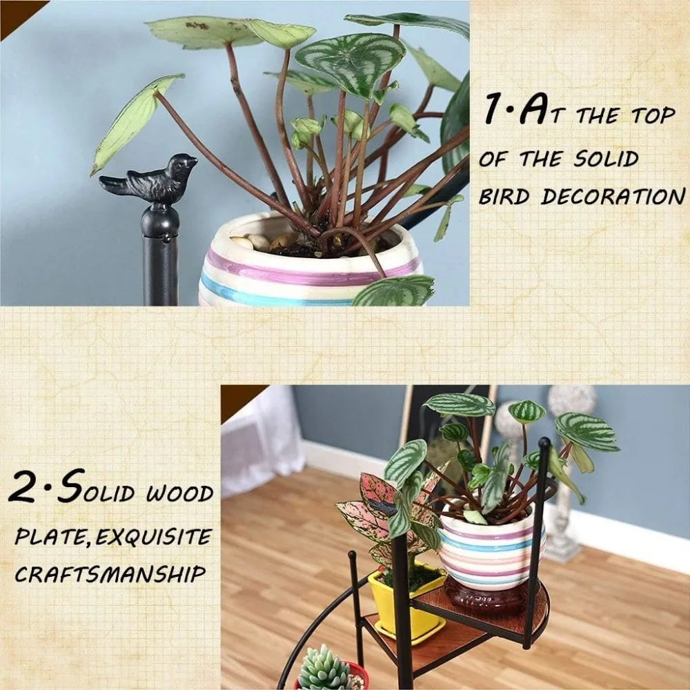 Rotating 8 Tier Plant Rack for Stylish Wall Decor