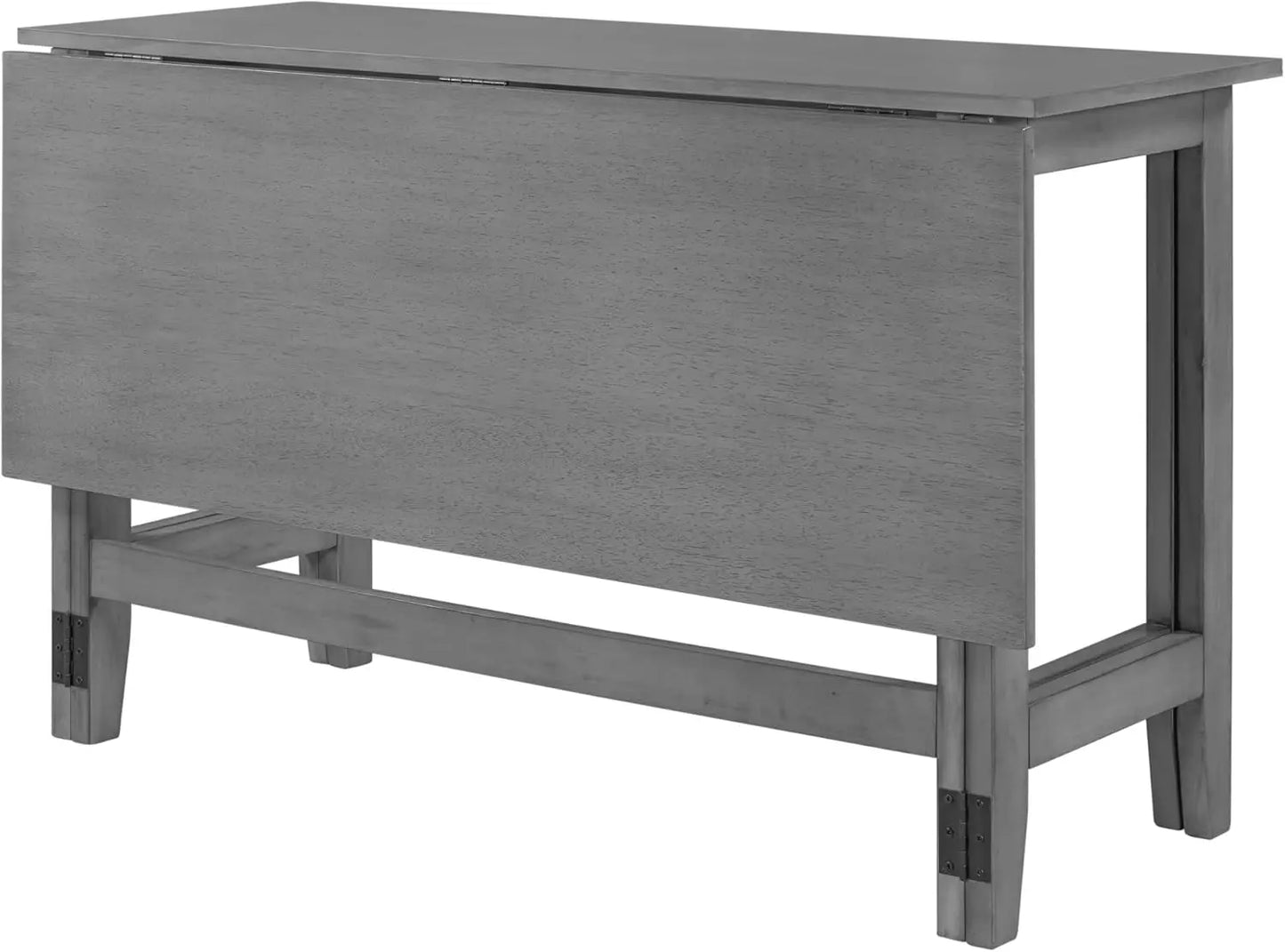 Farmhouse Drop Leaf Folding Dining Table Extendable For 4