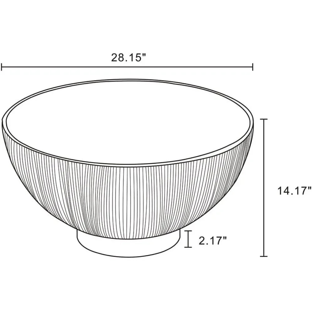 Anderson Modern Round Coffee Table 28.15in Ceramic Marble