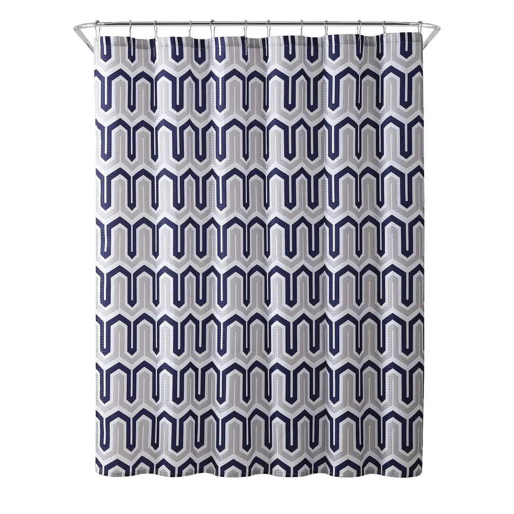 Geometric Polyester Shower Curtain 70x72 Waterproof