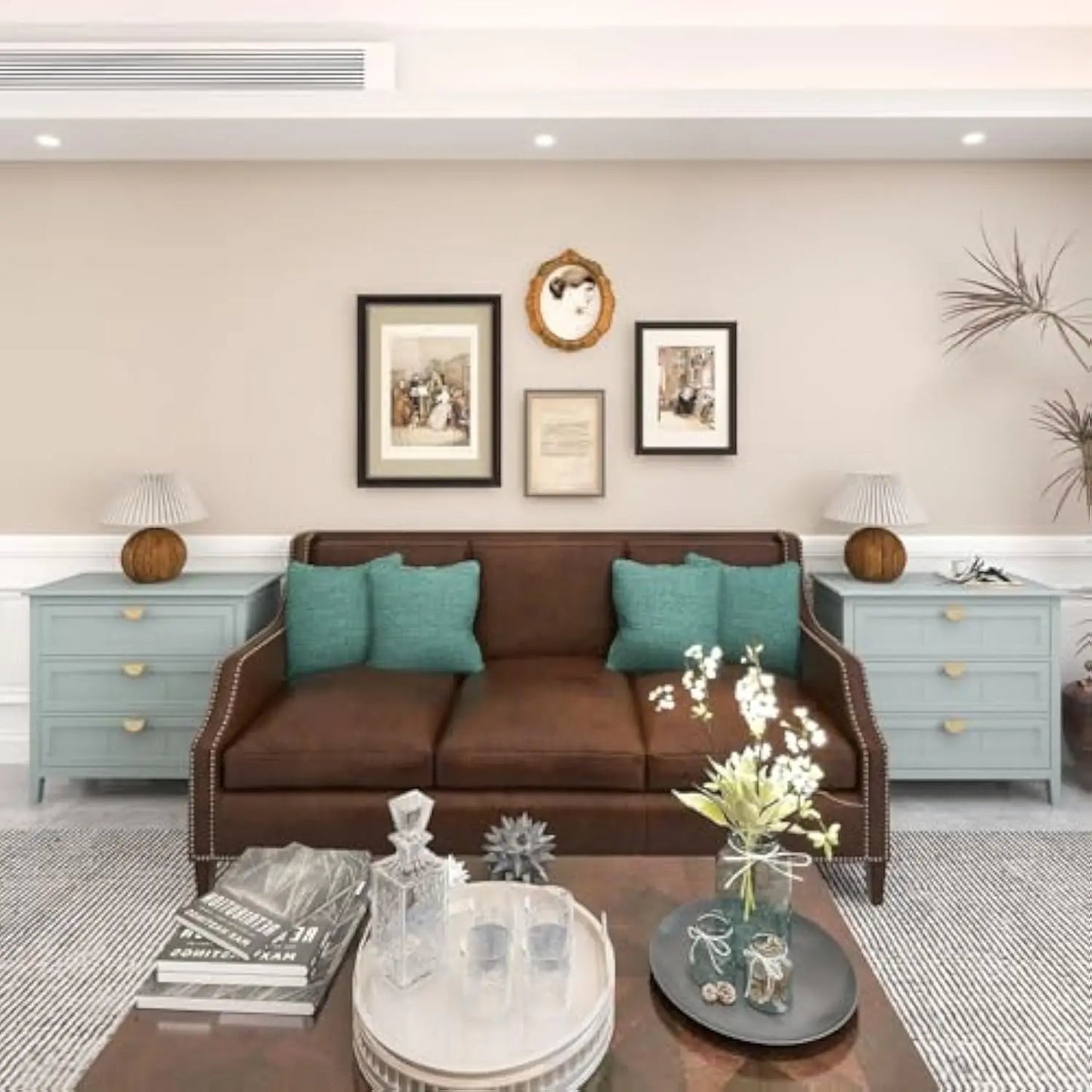 Three Drawer Dresser Bedroom Modern Wood Chest of Drawers