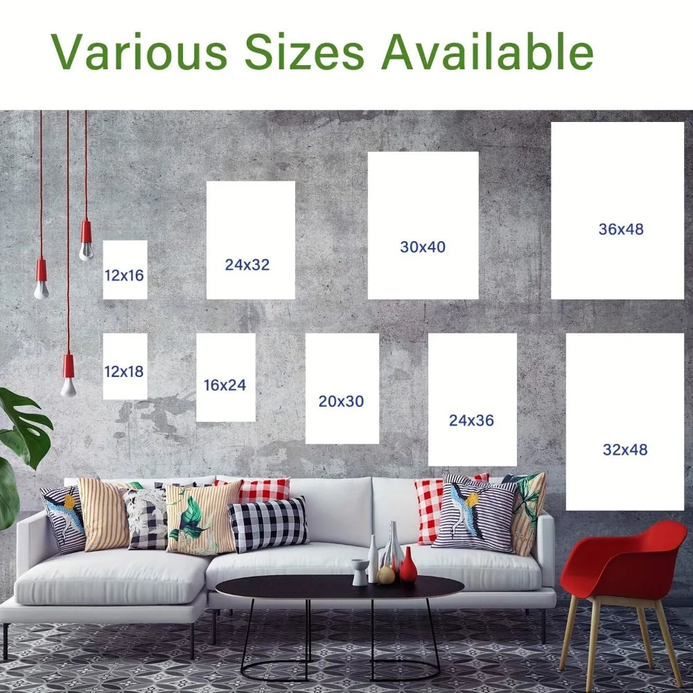 Large Mural Canvas Painting Modern Aesthetic Artwork Frame