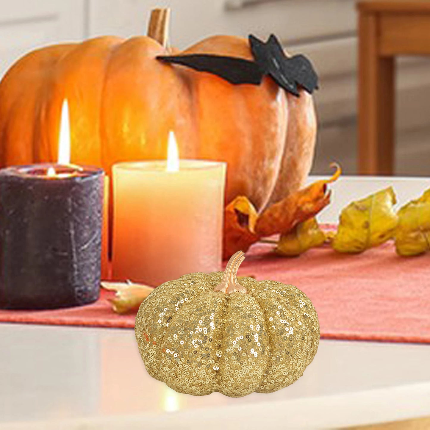 Sparkling Glitter Acorns Ornaments for Thanksgiving Decor