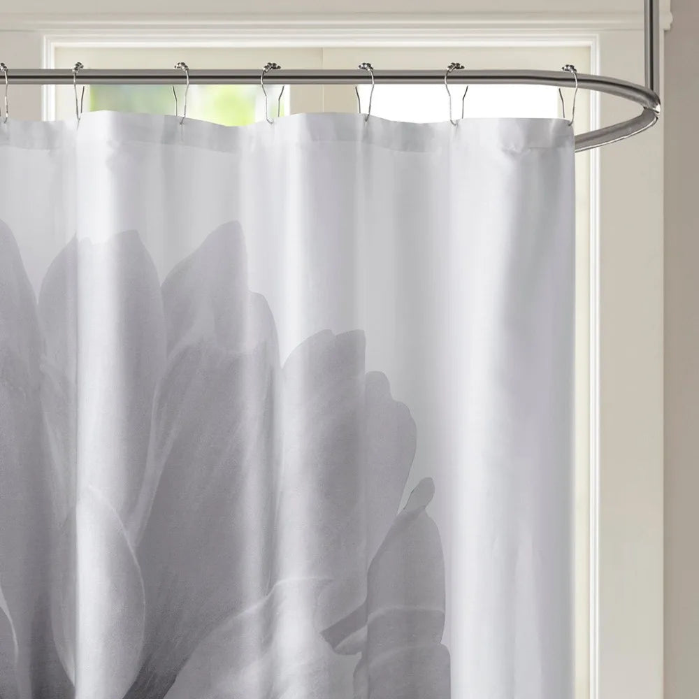 Floral Printed Cotton Shower Curtain for Elegant Bathrooms