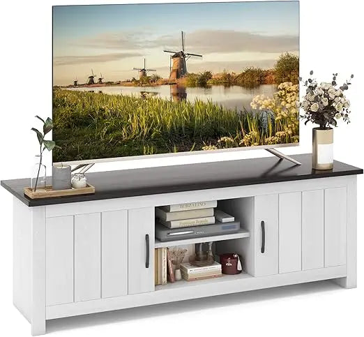 Two Door TV Stand For 65 Inch TVs Entertainment Center