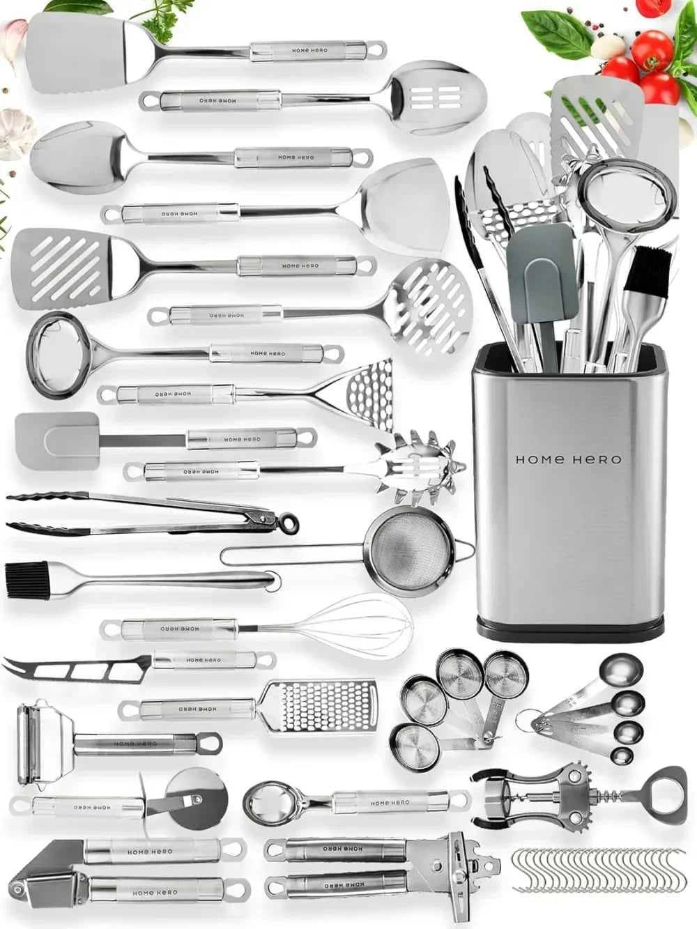Stainless Steel Utensils Set Nonstick Heat Resistant