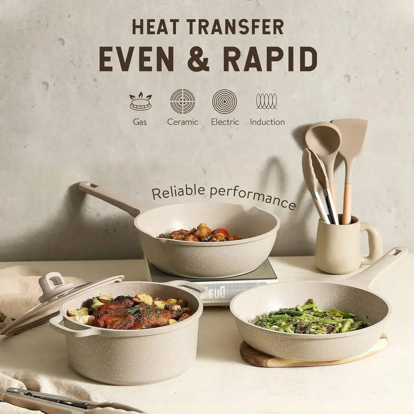 Non Stick Pots and Pans Set for Effortless Cooking