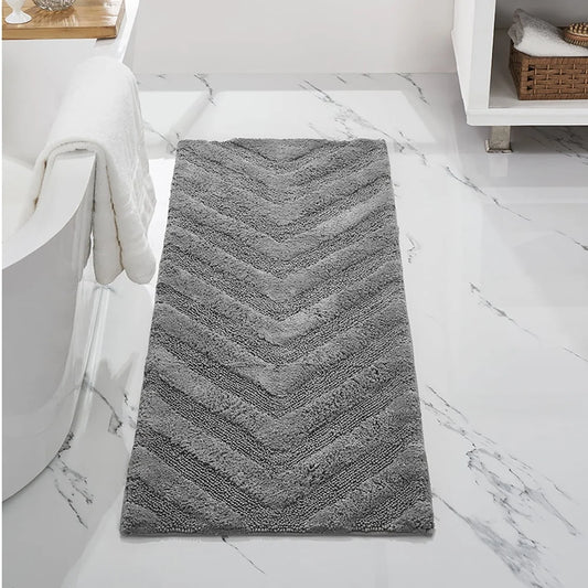 Long Runner Bath Mat Non Slip Water Absorbent Cotton