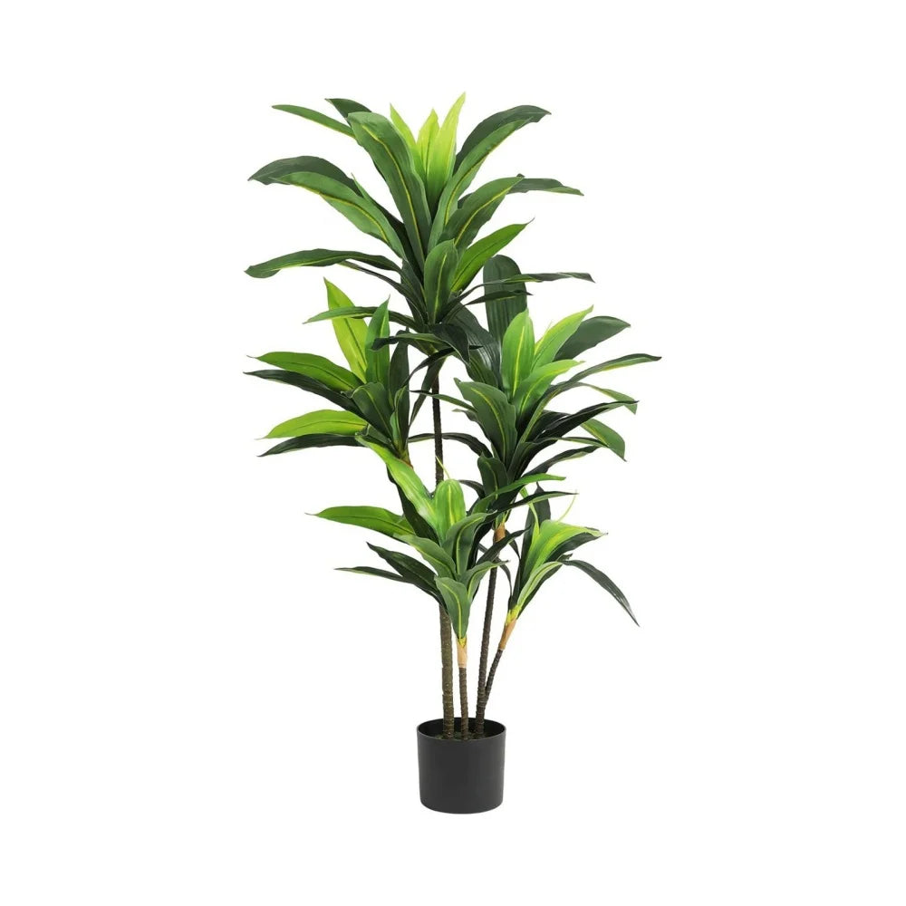 HiMISCN Artificial Dracaena Plant Tree In Pot For Home Decor