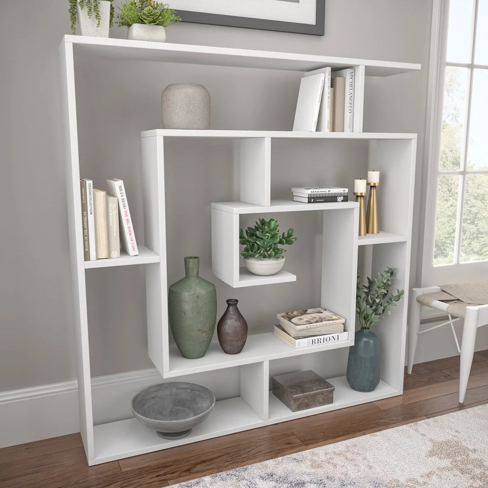 4 Tier Modern Bookcase Open Shelf Storage Unit Living Room