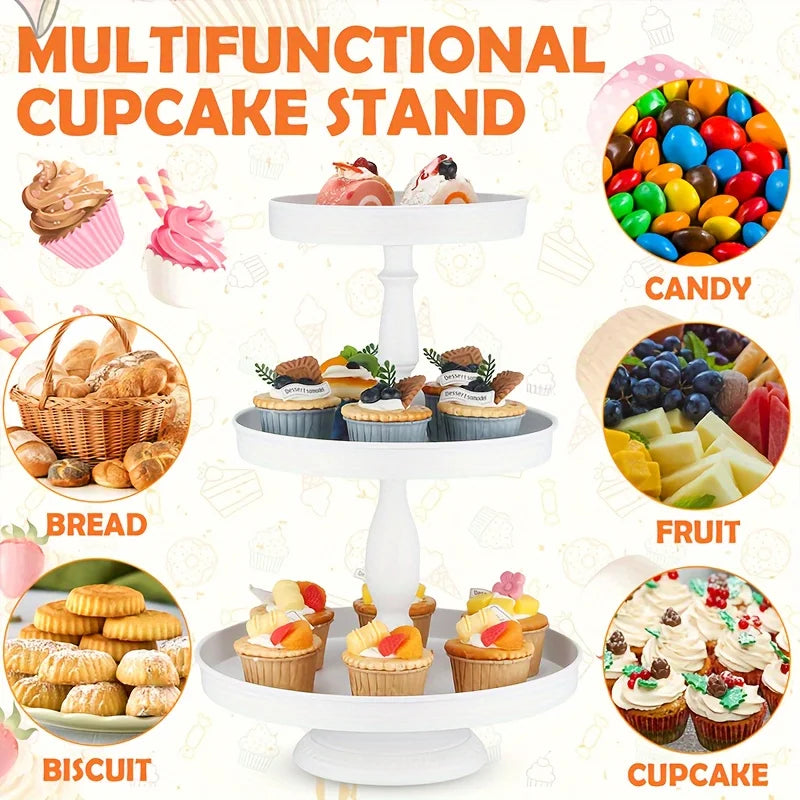 Guangdong 3 Tier Metal Cupcake Stand For 50 Cupcakes