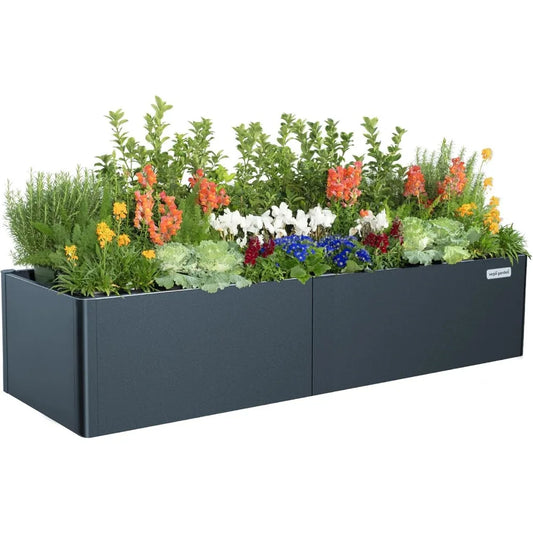 Vego Garden Modern Raised Bed 17 Tall 27x83 Steel Planter