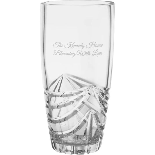 Cut Crystal Swag Vase Elegant Polish Made Home Decor