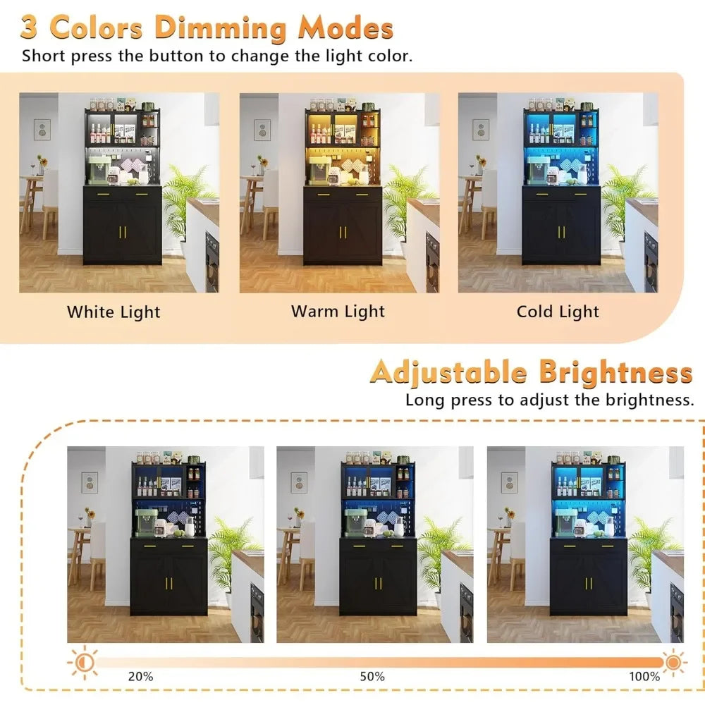 Storage Cabinets With USB C Ports And Auto Sensor LED