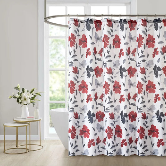 Floral Shower Curtain 72x72 Polyester Water Resistant