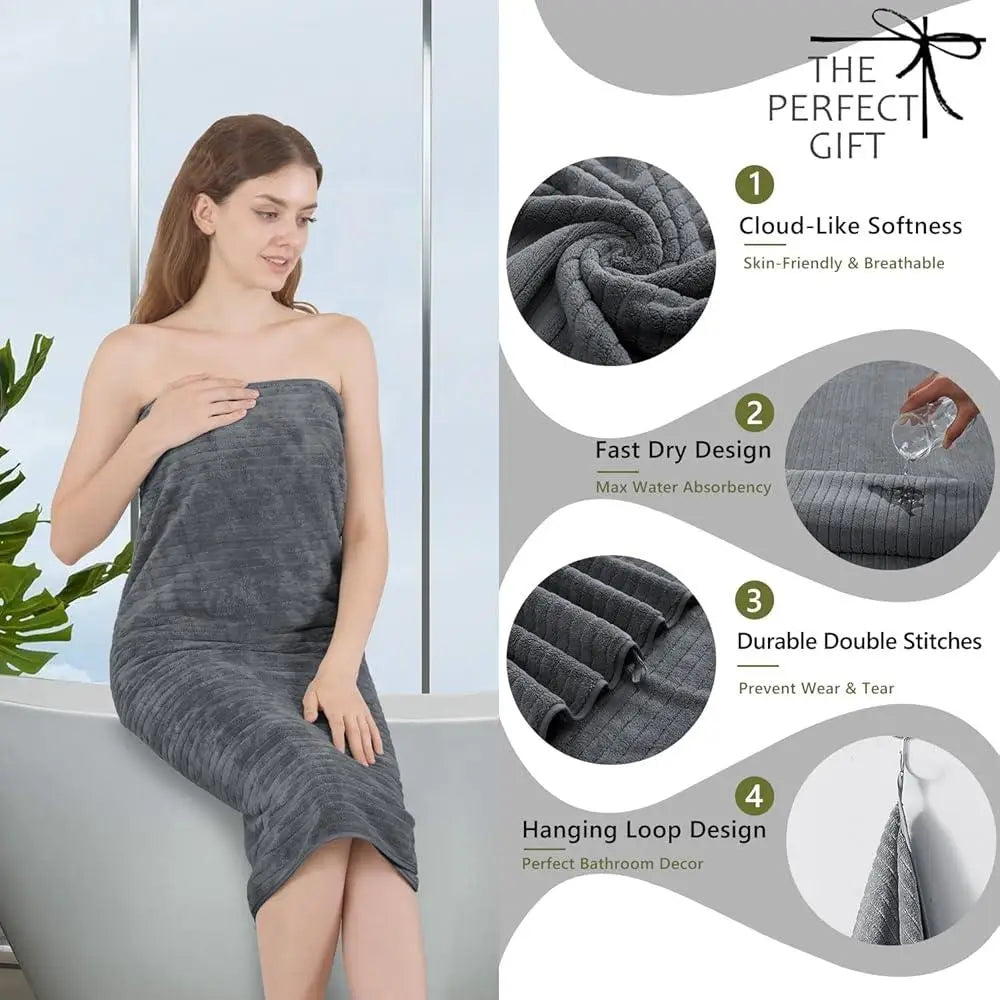 Extra Large Bath Towel Set 4 Ultra Soft Microfiber Towels