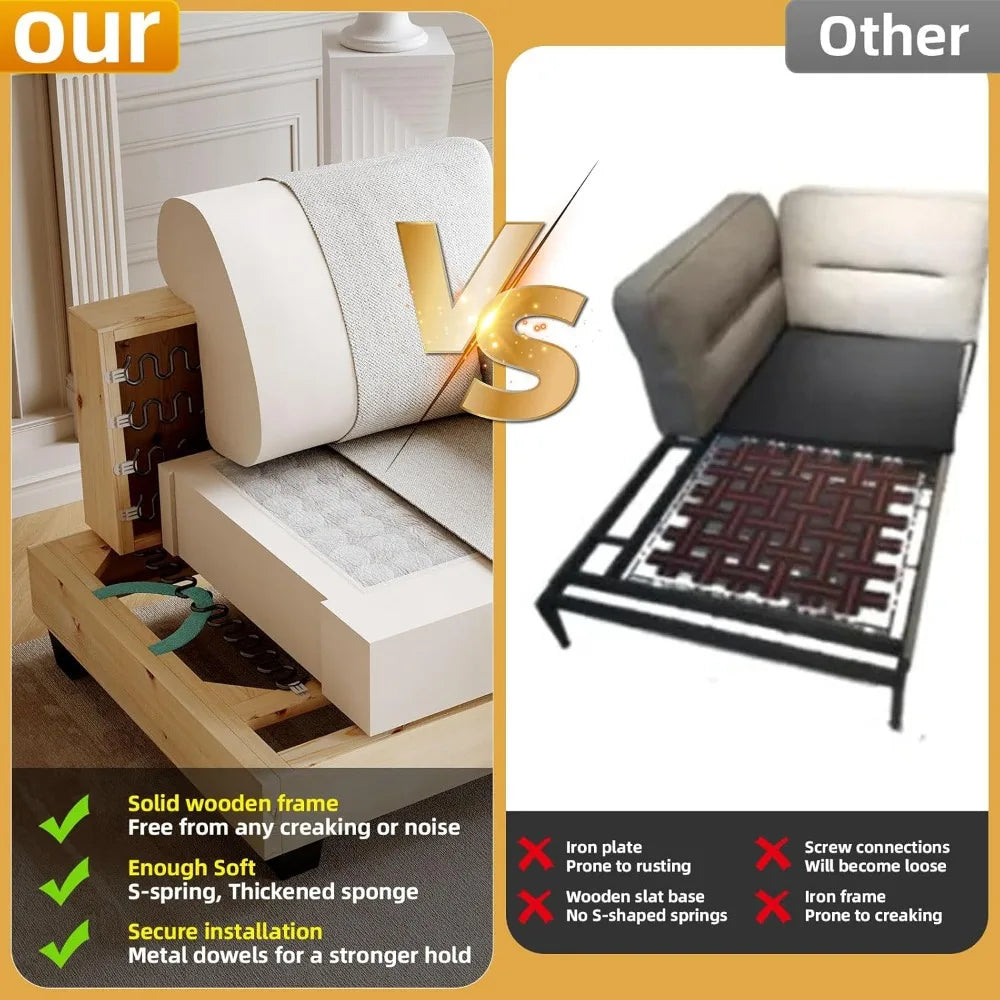 Oversized Accent Chair With Armrest Organizer Cushioned