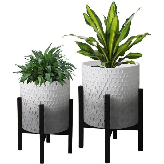 Plant Pot With Stand 10 12 In Honeycomb Gradient Planter
