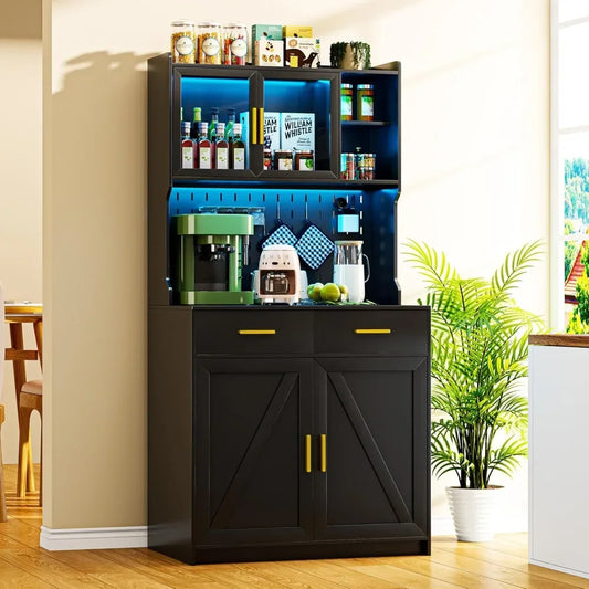 Storage Cabinets With USB C Ports And Auto Sensor LED
