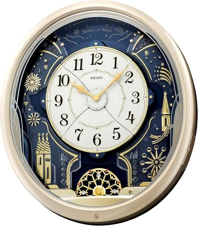 Seiko Melodies in Motion Wall Clock Starry Night LED