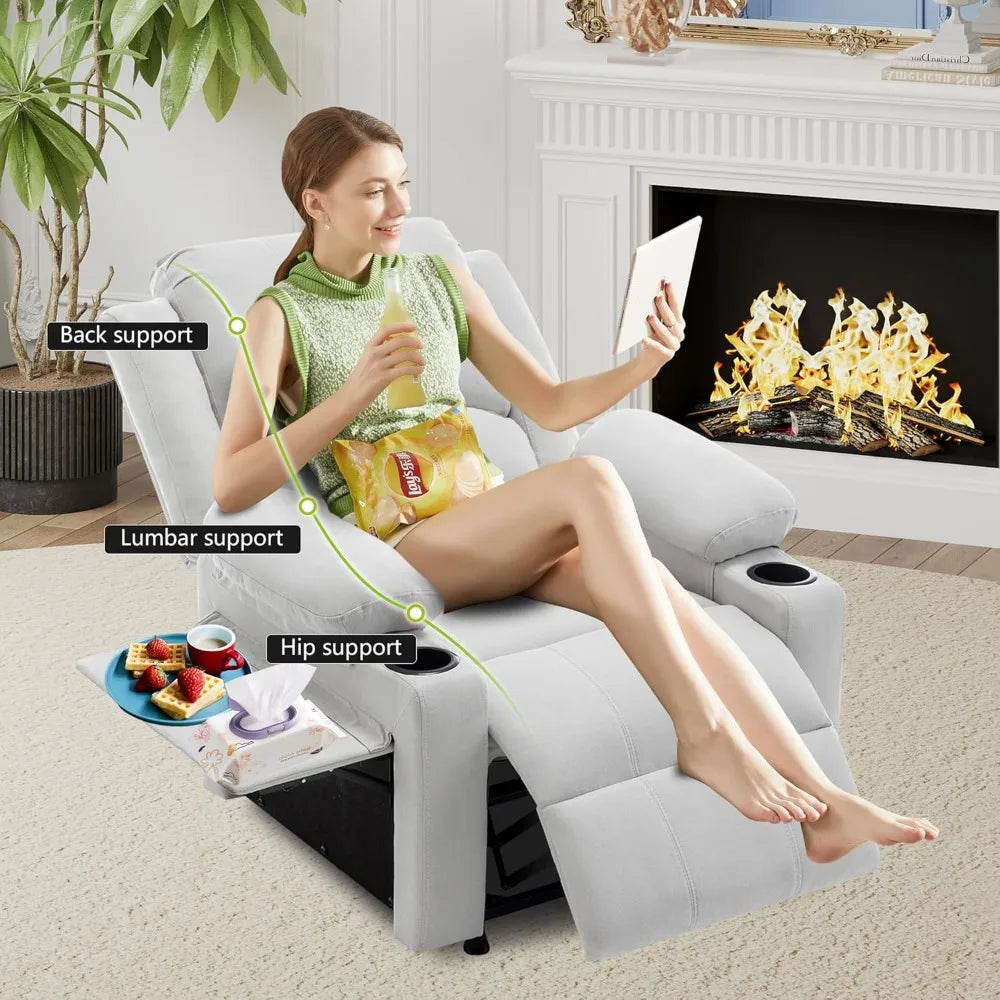 Power Massage Recliner Chair For Adults Upholstered Sofa